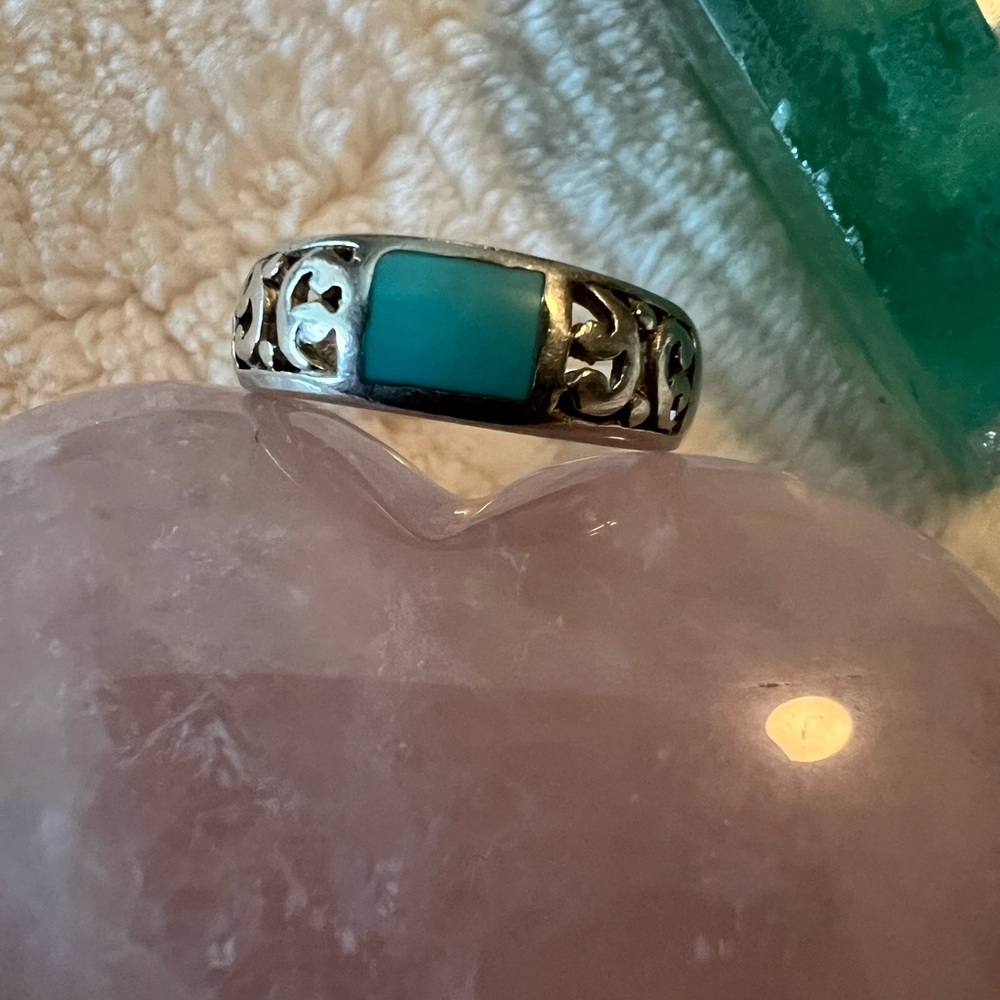 Vintage Sleeping Beauty Turquoise .925 Silver Ring